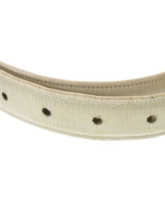 Chrome Hearts 1.0 Strap Scroll Labe Roulis Betts Leather Belt White main image 5